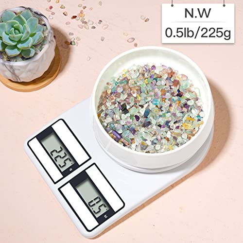 Image of T4U Crystal Chips Stone Crushed Quartz Glass 0.5LB - Fluorite Tumbled Gravel Small Decorative Pebbles Bulk, Mini Polished Rocks Pieces for Crafts, Vases Filler, Succulent Plants, Aquarium Gravel Rocks