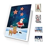 Pack de 10 tarjetas navideñas UNICEF con diversos diseños, modernos y elegantes; estas postales navideñas incluyen sobres