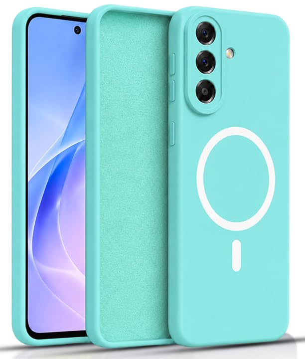Image of Back Cover for Samsung Galaxy A57 5G Soft Matte Silicone Mag-Safe Design (Mag-Safe Not Support) Camera Protection | Slim Fit Bumper Cover (Mint Green)
