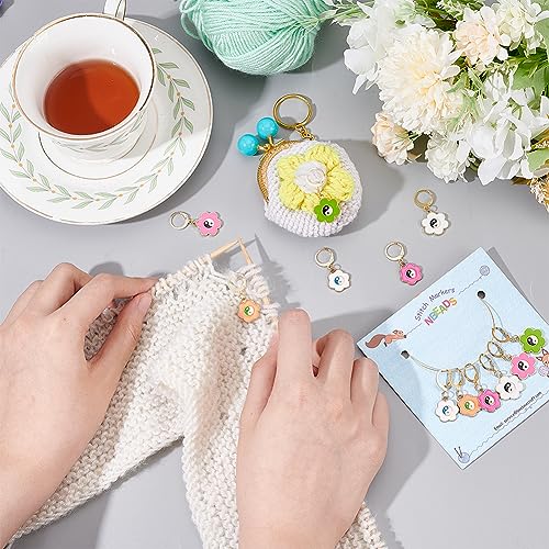 NBEADS 24 Pcs Flower Stitch Markers - Image 3