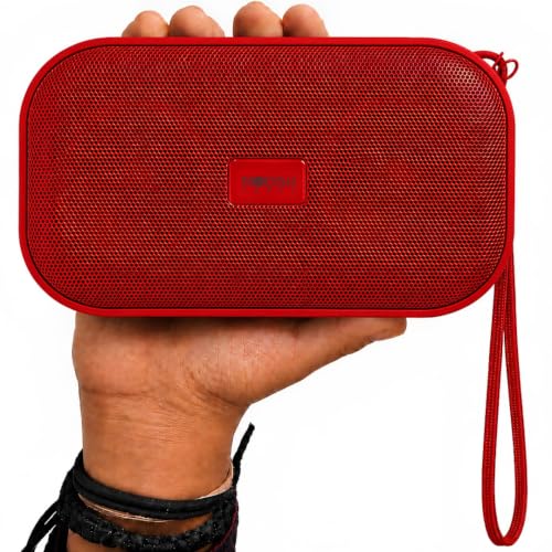 Image of ModishOmbre Roar 14W High-Output Bluetooth Speaker | FM Radio | DSP Tuned Audio | Dual 7W Dynamic Drivers | 10H Playtime | TWS Stereo Pairing | TF /USB /FM Support | Built-in Mic (Red)