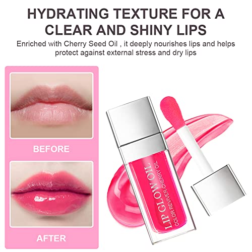 AOOWU Lip Oil, 6ml Lip Gloss para Labios Más Suaves y Duraderos, Lip Glow Oil para Voluminizador Labios Aumentar, Brillo de Labios Voluminizador para Brillante Hidratante, Elimina Arrugas - imagen 6