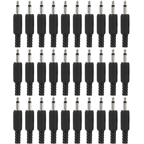Greluma 30 Stk TS 3,5mm Ersatz Reparatursteckerbuchse, 2 poliger 1/8 Zoll Mono Stecker, 3,5mm L&ouml;ttyp Audiokabelstecker f&uuml;r DIY Reparatur