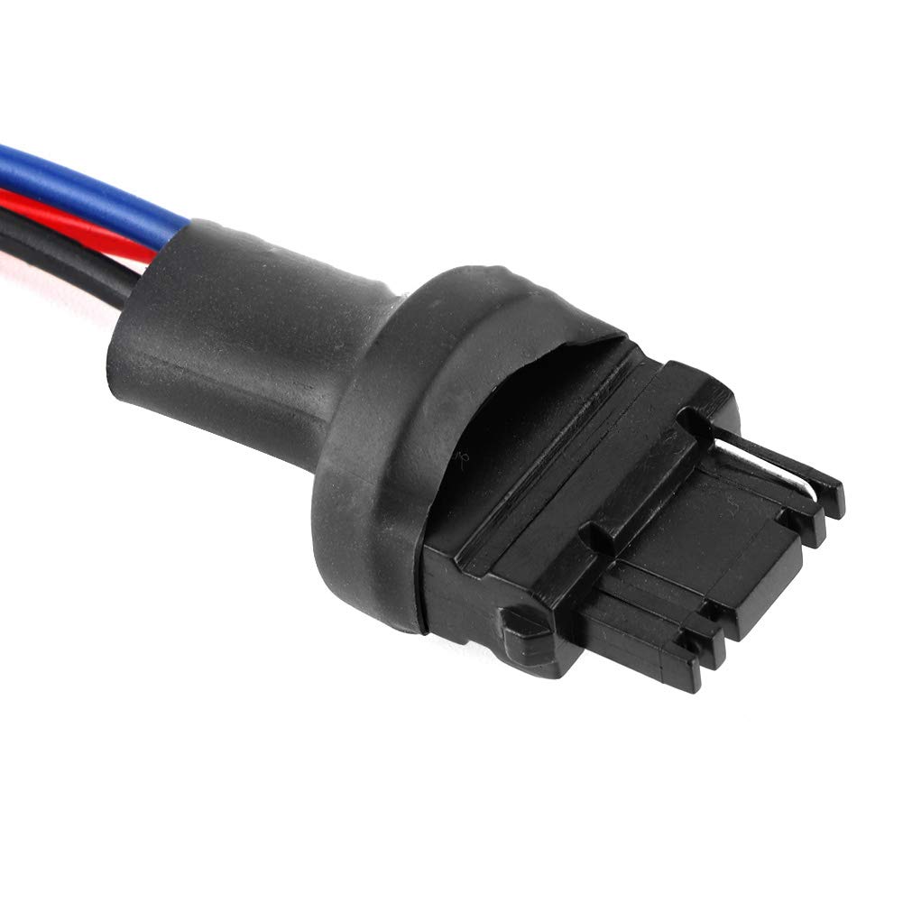 3157 Male Socket Connector, Turn Signal Light Bulb Adapter Extension Wire Plug Pre Wiring Socket Harness for Brake Tail DRL Lamp High Strength Plastic Copper Durable Stable Fit Car Lighting Retrofit