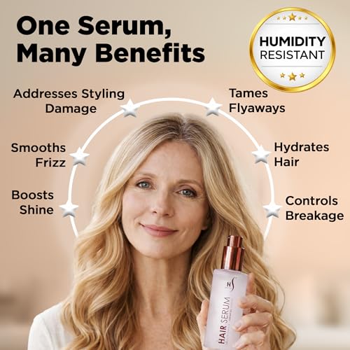 Image of HerStyler Hair Repair Serum - Argan Oil Hair Serum for Frizzy and Damaged Hair - For Frizz, Styling and Shine - Lightweight - Hydrating - Fast Absorbing - For Thicker, Fuller Hair - 2 Fl Oz - 4 Pack