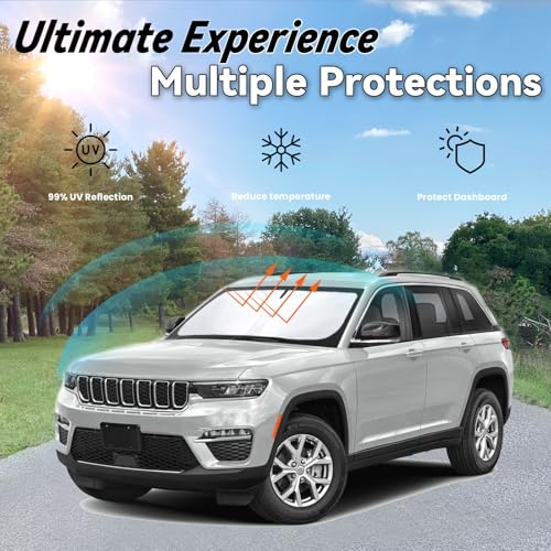 Image of Windshield Sun Shade for 2014-2023 Jeep Cherokee