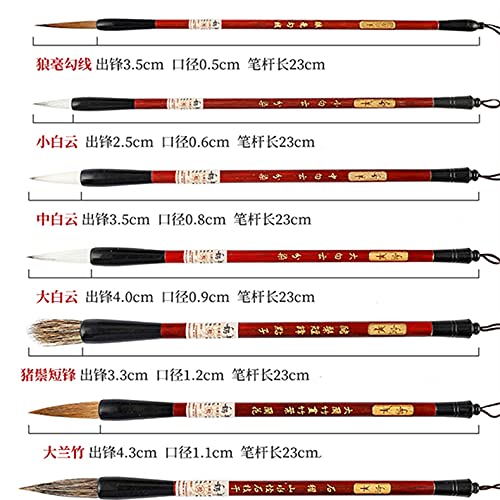 Painting Writing Brush Watercolor Chinese Calligraphy Brush Set Kanji Japanese Sumi Painting Drawing Brushes+Roll-Up Bamboo Brush Holder (17Pcs) #TOP4