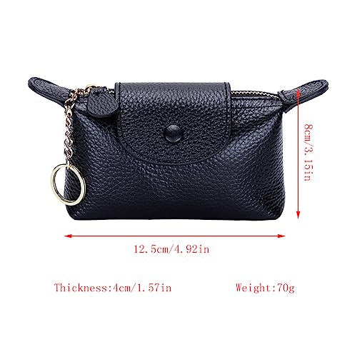 1 Pcs Leather Zipper Coin Purse Wallet With Key Ring, Coin Organizer, Change Holder,Card Case, Mini Leather Zipper Storage Bag for Men & Women2