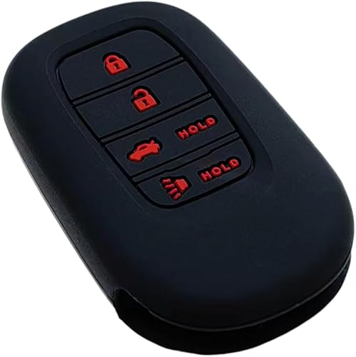 Miniatura 8 de REPROTECTING Funda de goma de silicona para llavero compatible con Honda Accord Civic CR-V Sport SI EX EX-L Touring 2022 2023 2024 (negroazul, 4
