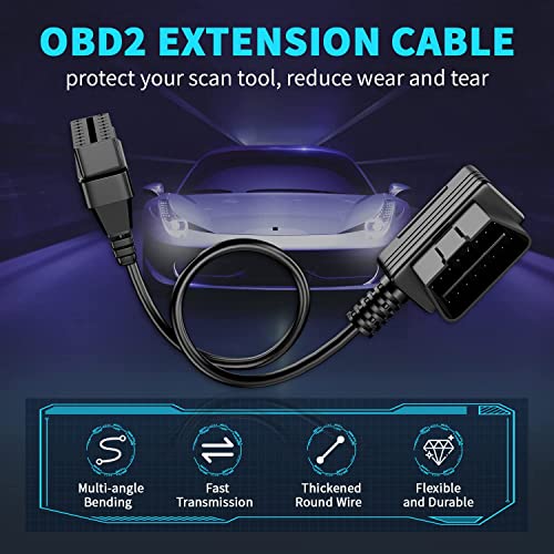 Foxwell Obd Ii 16Pin Male To Female Diagnostic Extension Convert Cable And Foxwell Nt604 #TOP5