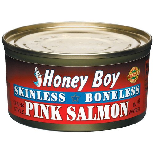 Honey Boy Pink Salmon (Skinless and Boneless Pink Salmon, 6 Ounce (Pack of 12))