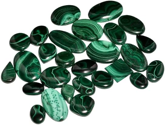 Natural Gemstone- Healing Crystals for DIY Jewelry Making -Loose Natural Cabochon -Perfect for Crafting Unique Jewelry Designs (5 pcs, 25-35 mm)