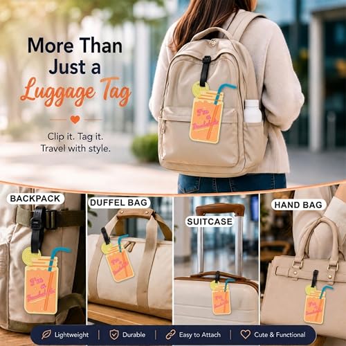 Image of Storite PVC Luggage /Bag /Travel ID Label Tags, Peach, 2 Pk
