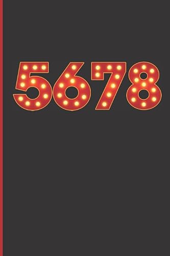 5678. Theatre Nerd Funny Musical Theatre Actor Thespian Performer Notebook: Musical theatre merch. Musical theatre gifts for teen girls, women and theatre kids