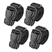 Utility Straps with Buckle Quick-Release Adjustable 58" Length Nylon Straps Black, 4 Pack