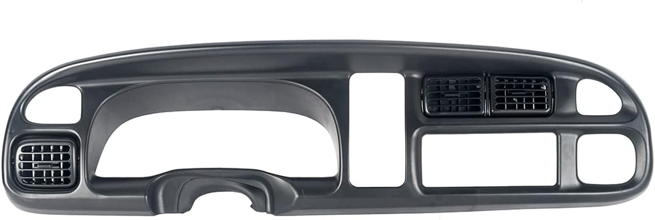KARPAL Dashboard Dash Cluster Bezel w/Vents Compatible With 1998-2002 Dodge Ram 1500 2500 3500 Pickup Pick Up Replacement Cover