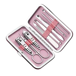 8 PCS Nail Clippers Kit Stainless Steel Compact Multi-Purpose Cutter Scissor Manicure Tool (Color : As Shown, Size : One Size) (As Shown One Size)