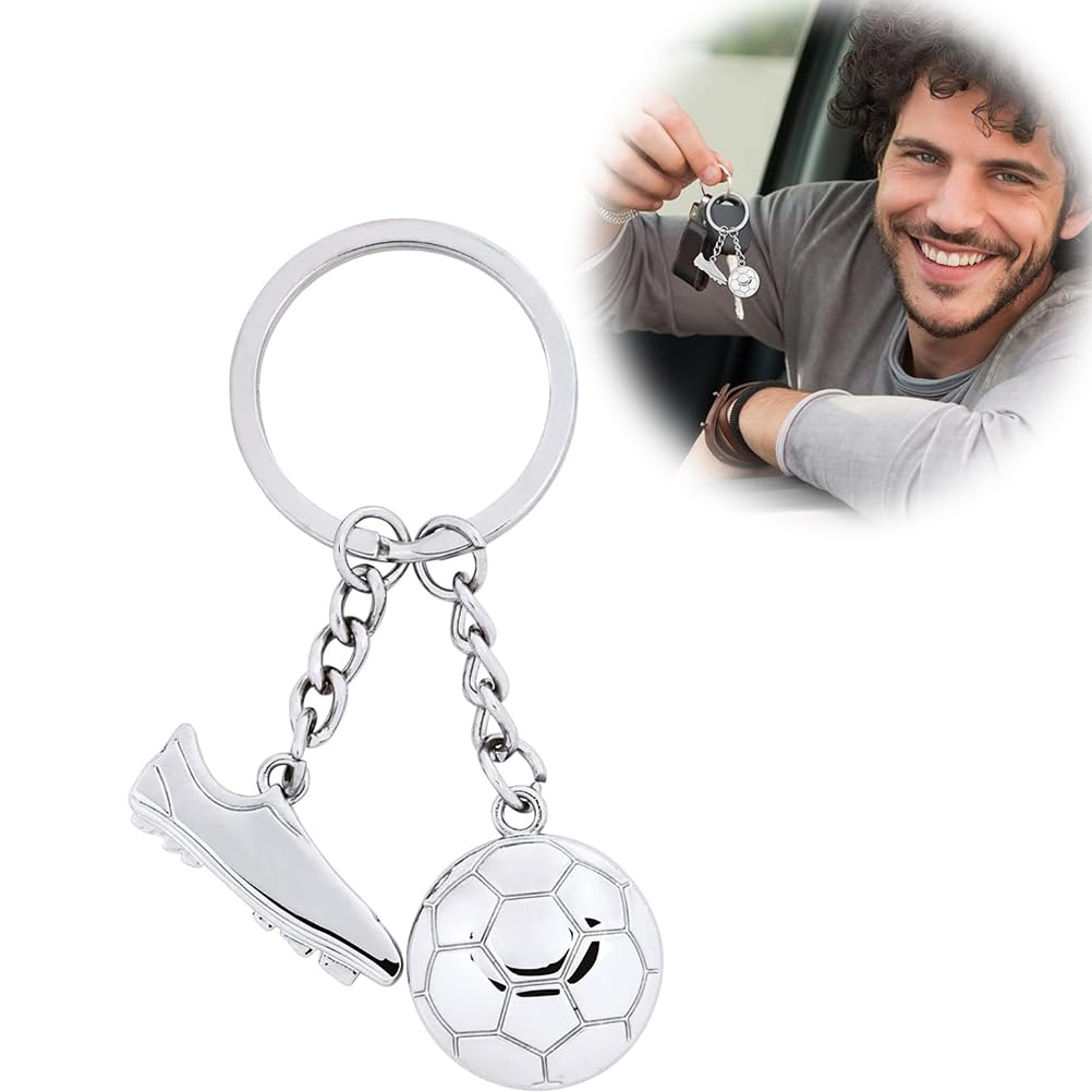 Llavero de Fútbol Metálico, Regalo para Adultos y Niños, Entrenador