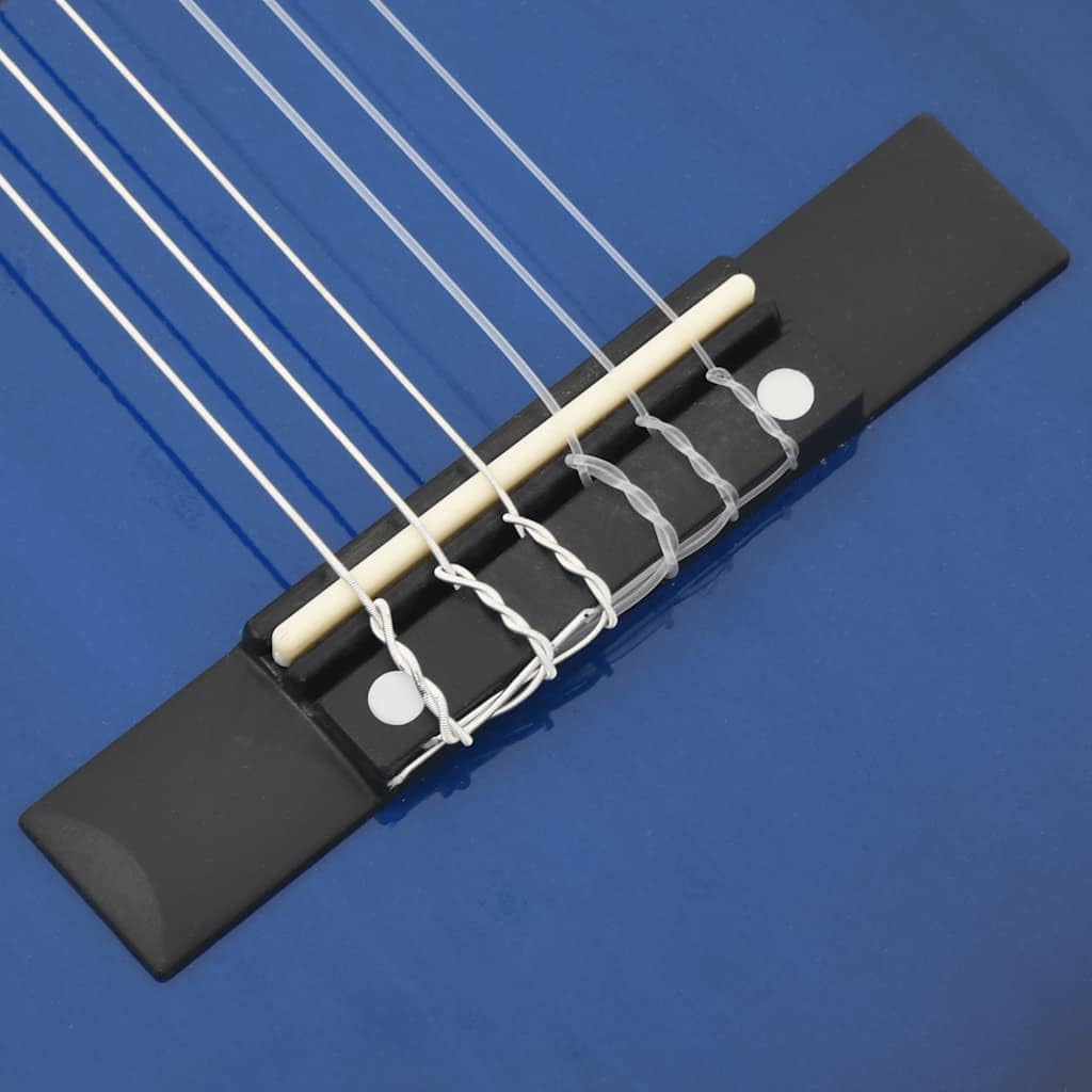 VidaXL - Juego de guitarra clásica para principiantes (8 unidades, 1/2, 34"), color azul