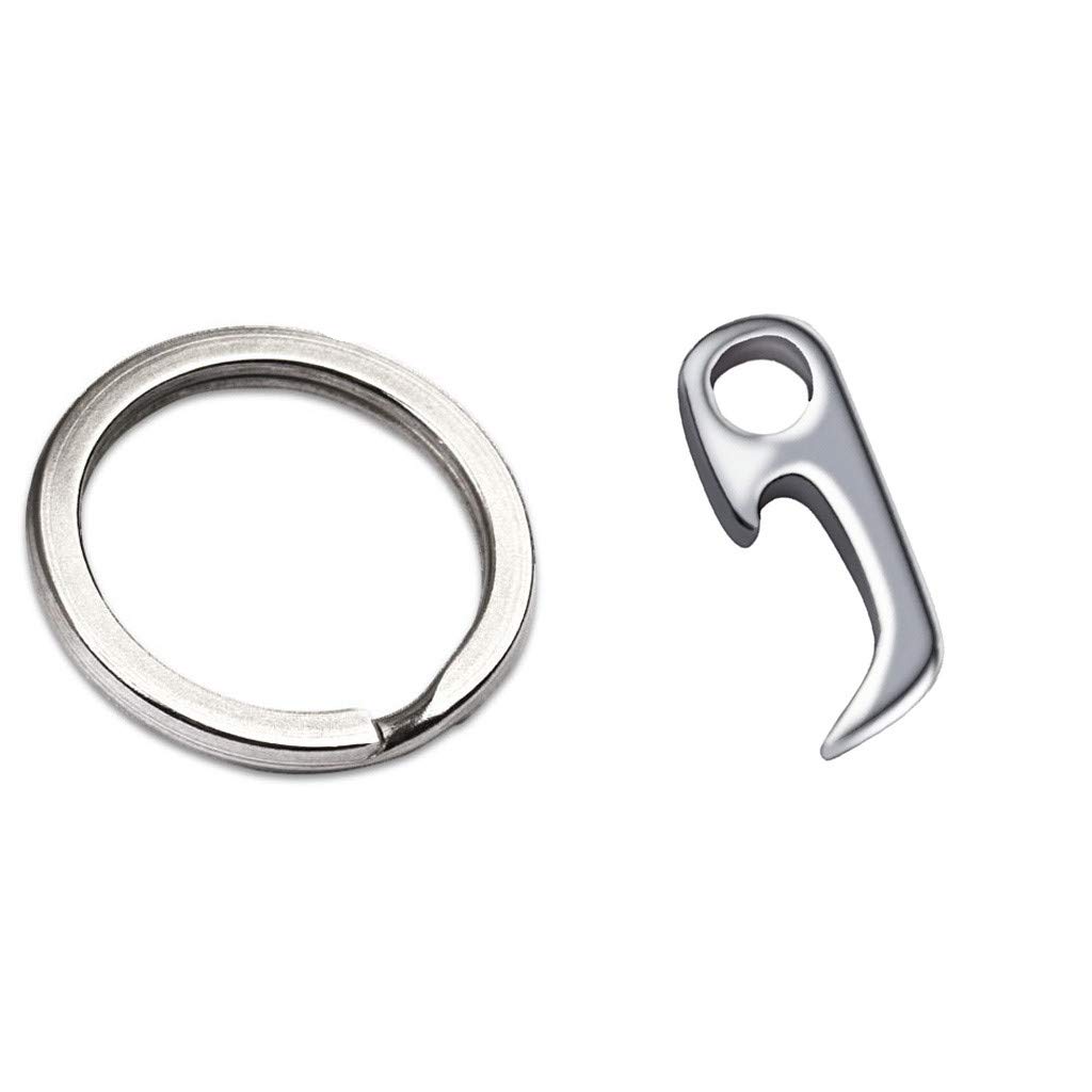 Multi-Function Opener Key Ring,SIN+MON Portable Pocket Survial Tool Bottle Opener Multi-Tool Keyring Keychain for Travel, Portable Gift Set Kit for Wine Enthusiasts, Waiters, Bartenders (Silver)