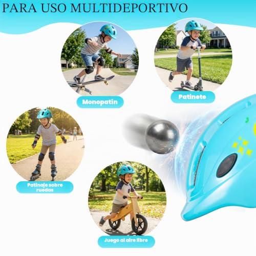 Casco de patines para niños en el parque con diseño transpirable y cómodo 2