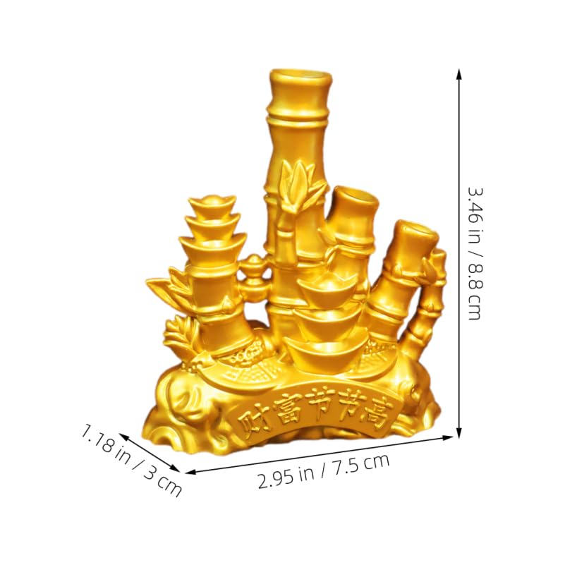 Estatua decorativa de zinc con diseño bambú miniatura 5