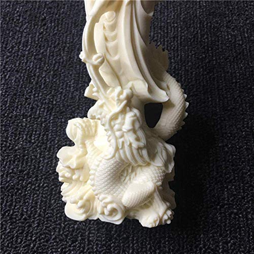 Statues And Figurines Sculptures Decor Ornaments Statues Sculptures Dragon Guanyin Sculpture Statue White Hand-Carved Home Decoration Attic Office Buddha Statue Ornaments #TOP3