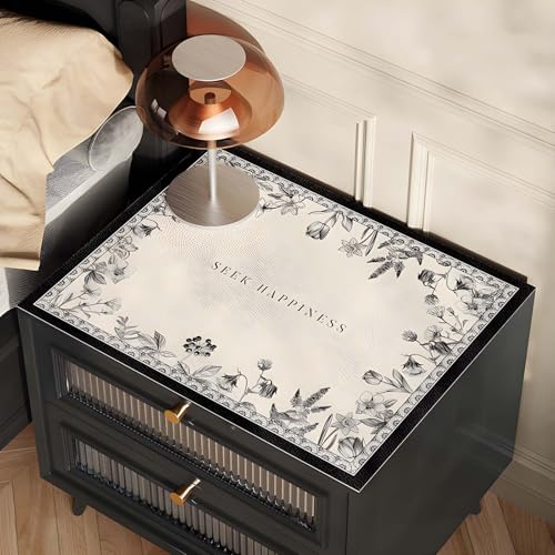 Tapete de mesita de noche cubierta antipolvo de cuero impermeable para de mantel sin arrugas para comedor