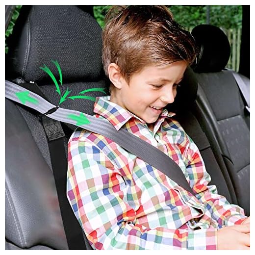Seat Belt Adjuster for Kids Universal Seatbelt Clips Auto Car Shoulder Neck Strap Positioning Belt Also Car Seat Travel Belt to Suitcase(Black)