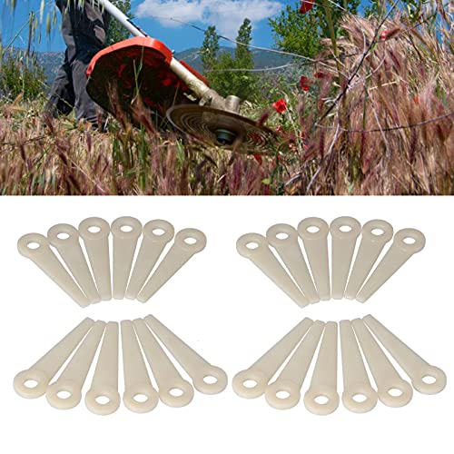 Sunicon 24Pcs Lawn Mower Blades, Plastic Cutter Blades Lawn Mower Head Blade Replacement for 4111‑007‑1001 – Bild 5