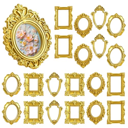 LHSYFBZ 20PCS Mini Antiqu Vintage Resin Picture Frame
