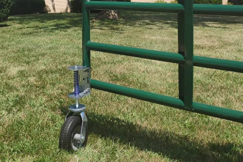 Shepherd Hardware 9798 8-Inch Pneumatic Spring-Loaded Gate Caster, 200-Lb Load Capacity And Universal Mount,Black #TOP7