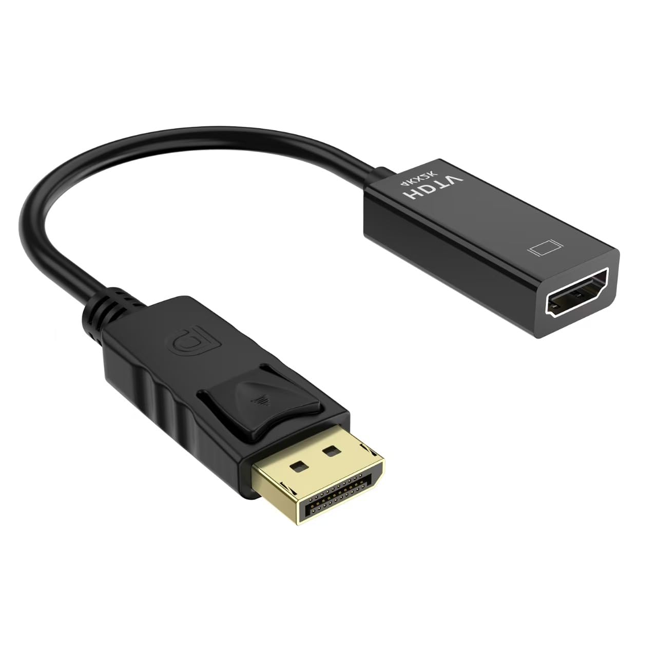 YGKSAA Half a Dozen 4K DisplayPort to HDMI Adapter, 6PCS Gold-Plated Uni-Directional DisplayPort PC to HDMI Screen Converter (Male to Female), Supports 3840x2160@30Hz