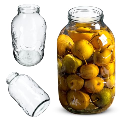 KADAX Tarros de conservas de 5 l, tarros grandes, frascos de pepinos para conservas, fermentación y encurtido, tarros para encurtidos, chucrut (sin tapa, 1 unidad)