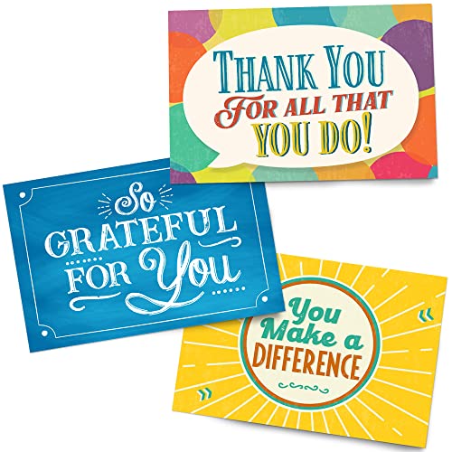 24 Kudos Cards with Envelopes - Encouragement Thank You Notecards for Appreciation and Recognition - You Make a Difference, Thank You For All That You Do, So Grateful For You Notes - For Team, Employee, Students, Volunteers and More