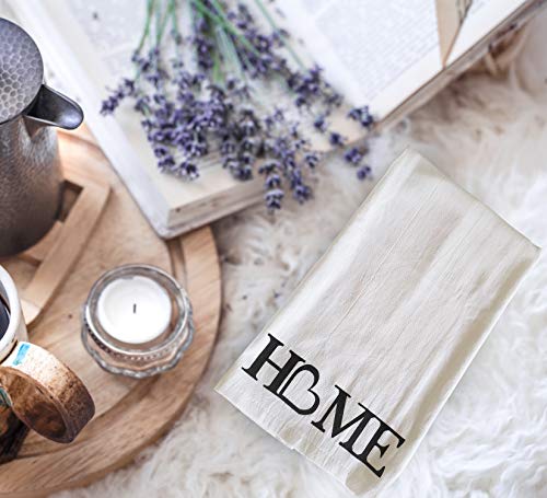 L Lifetime Cotton Kitchen Hand Towels Set, Soft Highly Absorbent 100% Terry Cloth Tea Towel Simple Funny Design Decorative Durable Large White Bathroom Powder Room Gift 28 X 12 Inches Set Of 3 (Home) #TOP2