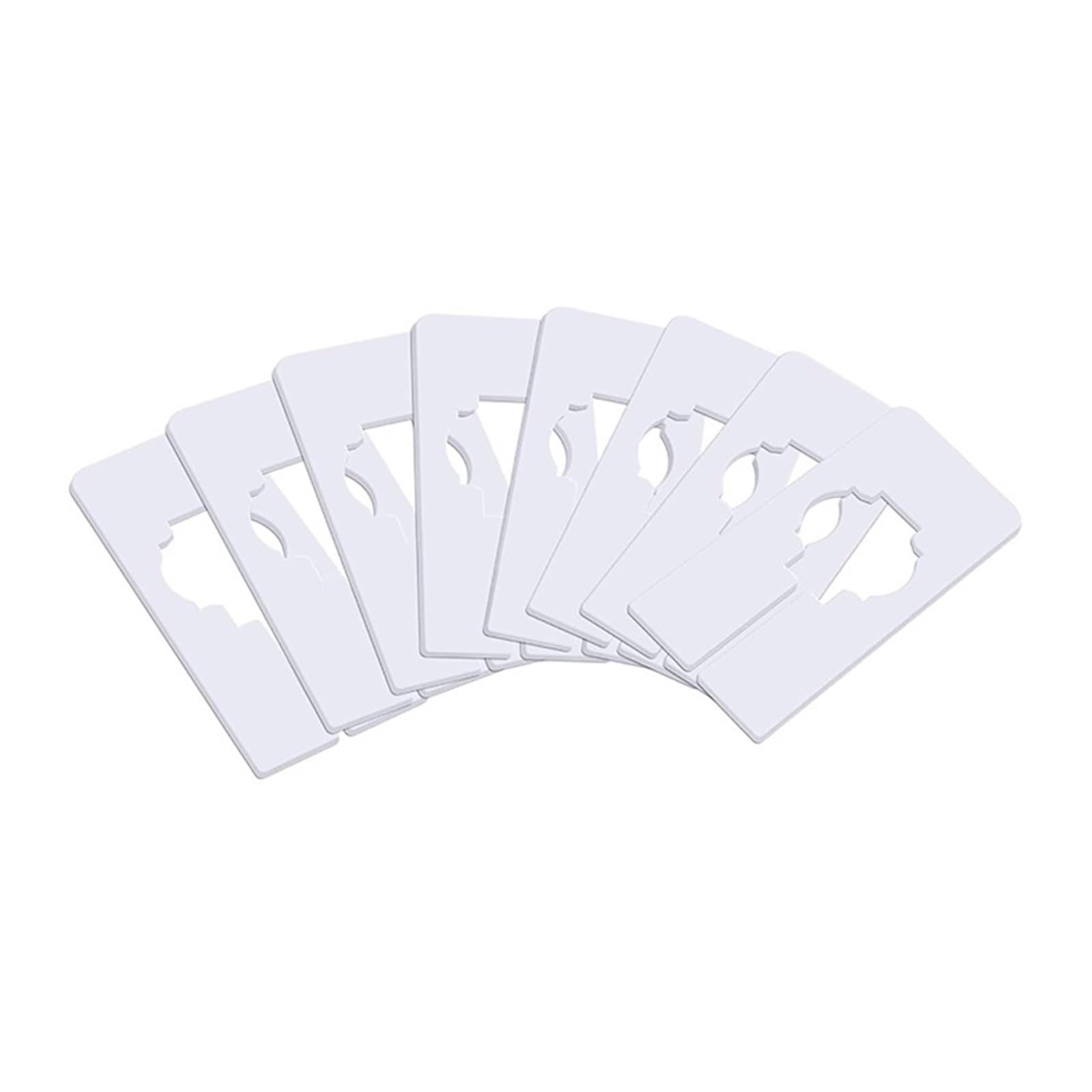 Zeahkri Hanger Dividers 60pcs Rectangular Closet Dividers Set Clothes Organizers Clothing Rack Size Blank Writable Hanger Divider for Sorting Clothes