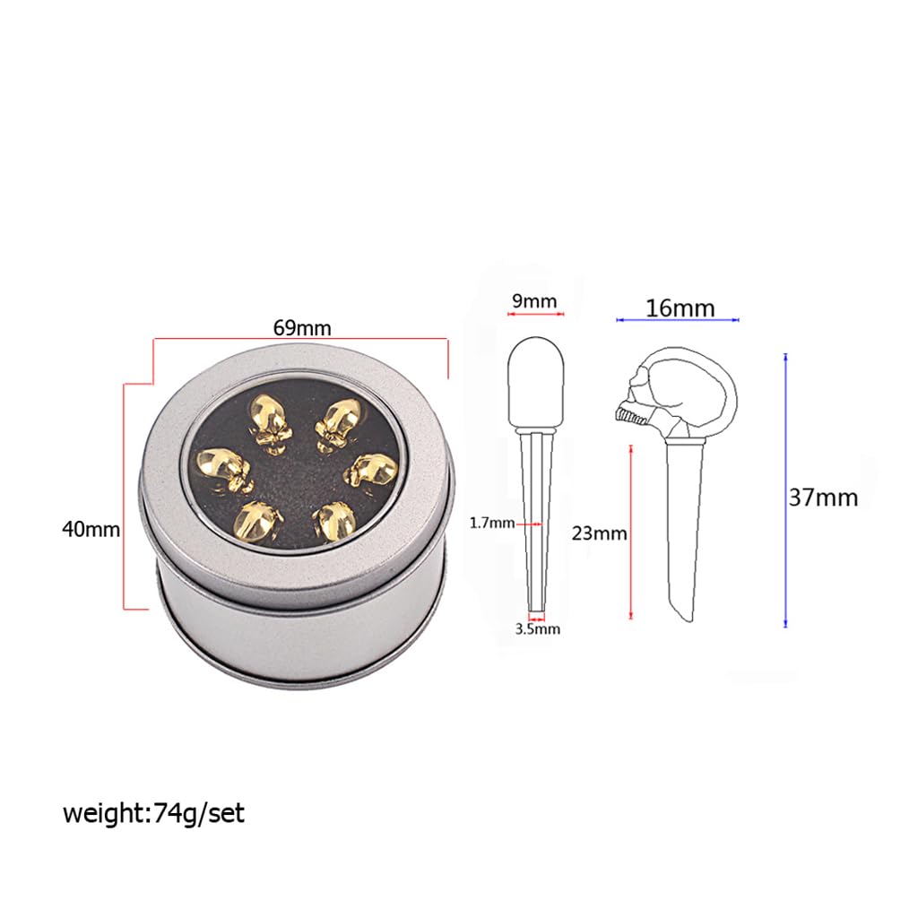 RuiJOTWAT Acoustic Guitar Bridge Pins, zinc alloy Gold - Image 3
