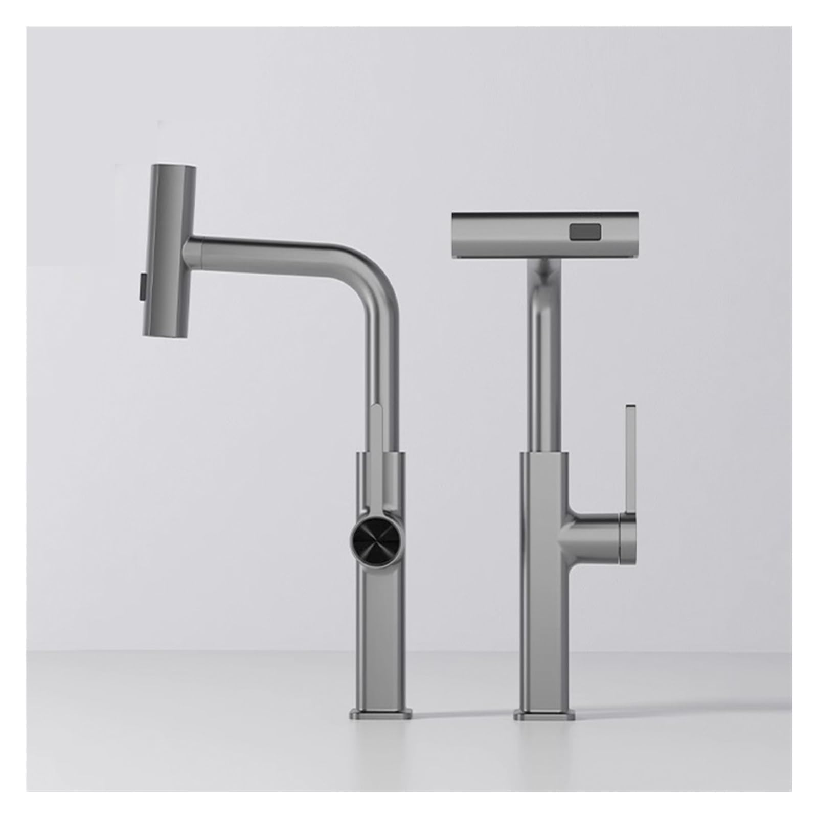 Bateria kuchenna Elastyczna wyciągana dysza Bateria zlewozmywakowa do zlewu kuchennego Strumień wody(Grey Faucet)