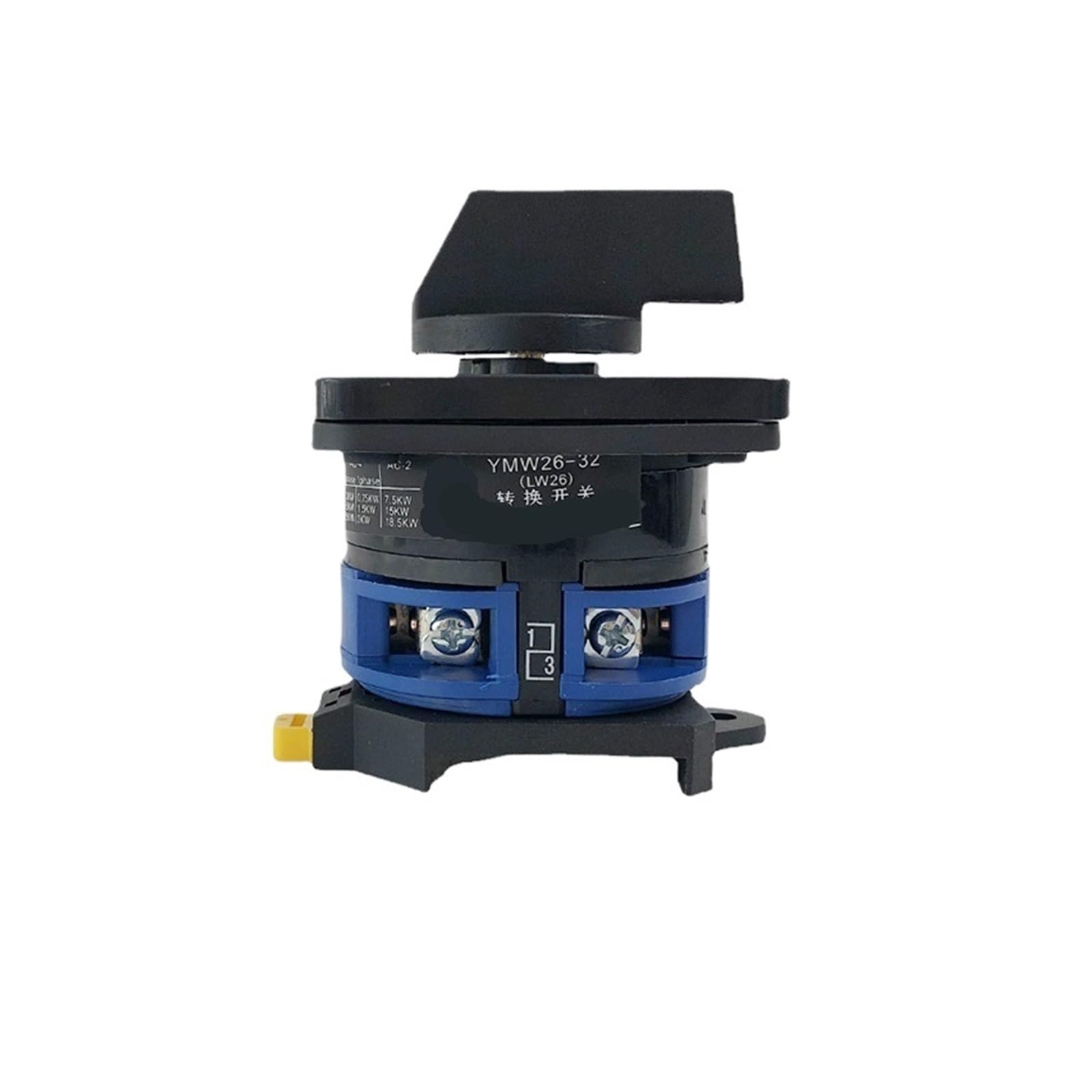 JGNAYRKJQI LW28 YMW26 LW26-32/1DIN Rail Mounted Changeover Rotary Cam Switch 690V 32A 1 Pole Selector Silver Contact(OFF-ON)