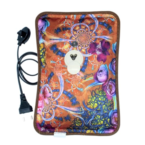 Ecovira Electric Heating Pad Hot Water Bag for Pain Relief with Floral Design Rechargeable Heat Therapy Gel Bag