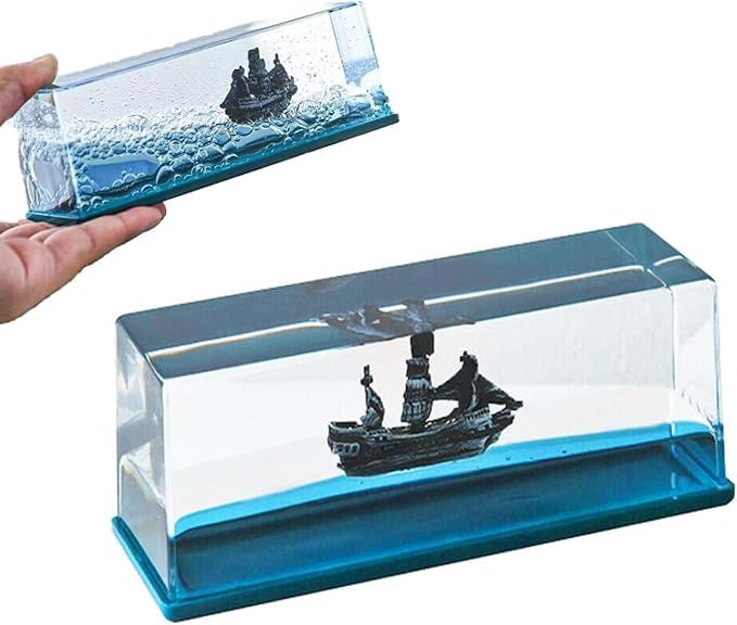 Resin Car Interior Accessories Dashboard Decoration Titanic Wave Cruise Ship Nautical Car Dashboard|Living Room|Office|Satisfying|Mind Calming|Smooth Movement
