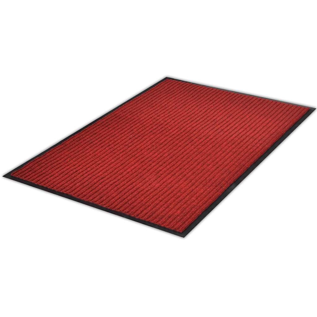 Felpudo para puerta, 90 x 120 cm, PVC, color rojo