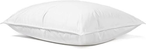 Miniatura 9 de Elite Medium 600 Fill Power Down Pillow, soporte ideal para personas que duermen de espalda, tamaño Queen, color blanco