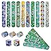 LUTER 30pcs Bracelet Slap Enfant, Bracelet Slap Garçon de Football Bracelet Slap Fille Slap Band Enfant Cotillons Anniversaire pour Décorations de Fête de Football Soirée à Thème Vacances