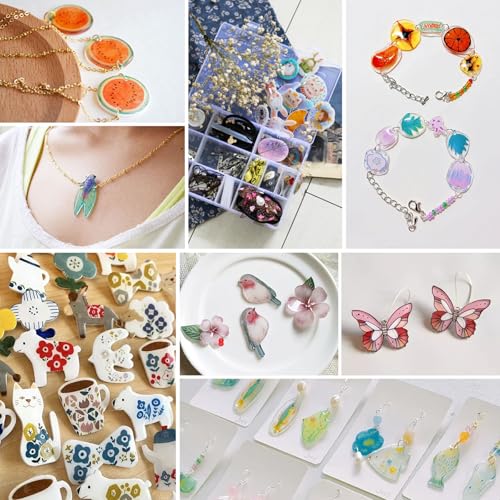 LUZOON 25 Stück A4 Schrumpffolien Durchscheinend Volle Transparenz Nachfüllset Schrumpfende Plastikfolien zum Basteln Schrumpffolienplatten Dicke 0.3mm-Größe 20 * 29 cm (A4-25 Stück)