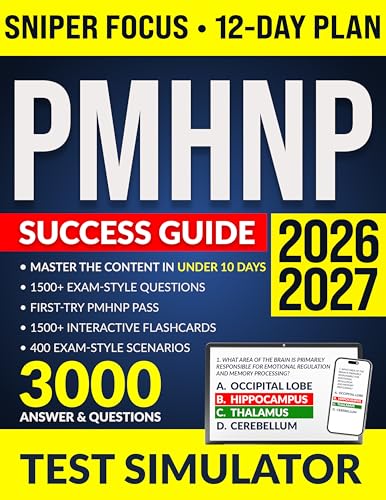 PMHNP Certification Exam Prep Success Guide: 3000 High-Yield Q&As for