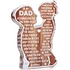 Unique Christmas Gift for Dad from Daughter 2024 Stocking Stuffers for New Dad Best Dad Ever Girl Dad gifts First Time Dad Gifts Birthday Present Ideas for Father Daddy Desk Decor Acrylic Sign