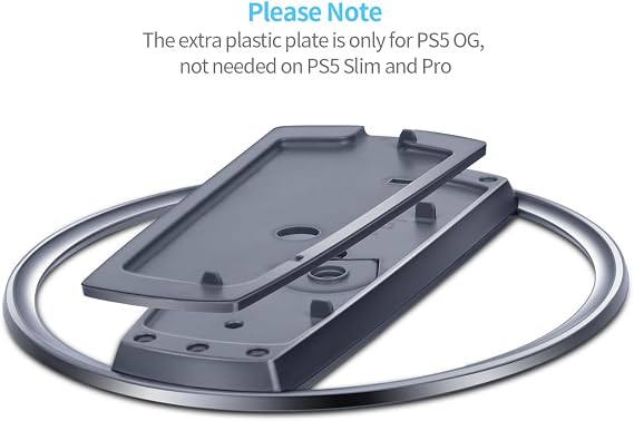 KOOWOD Vertical Stand for PS5 Consoles - PlayStation 30th Anniversary Limited Version Style Base Accessories for PS5 Slim Pro Console Disc and Digital (Gray)
