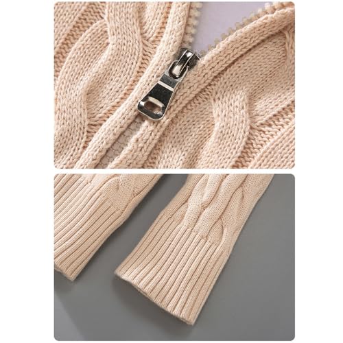 Verbier Half Zip Sweater Mens Pullover Knit Polo Half Turtleneck Cotton Mock Neck Warm Thick Casual Sweater4